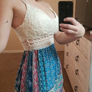 Floral Lace Fit and Flare Dress